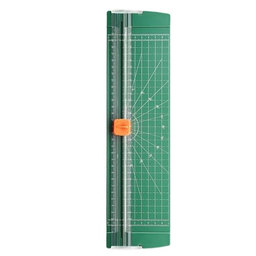 Papierschneider-Scrapbooking-Werkzeug, Papierschneider mit zweischneidiger Klinge, automatischer Sicherheitsvorkehrung und seitlichem Lineal, tragbare Mini-A4-Papierschneidemaschine(Green) von Psyfwznkny