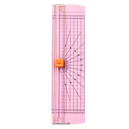 Papierschneider-Scrapbooking-Werkzeug, Papierschneider mit zweischneidiger Klinge, automatischer Sicherheitsvorkehrung und seitlichem Lineal, tragbare Mini-A4-Papierschneidemaschine(Pink) von Psyfwznkny