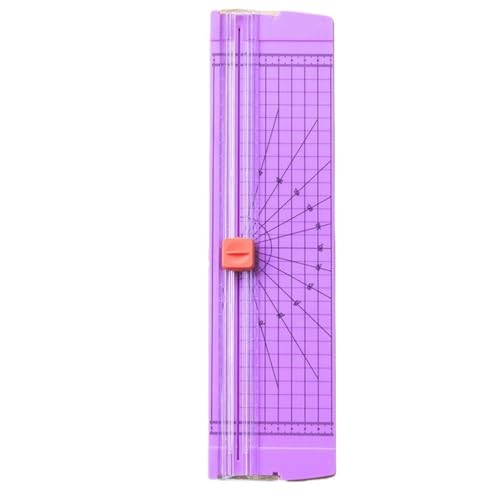 Papierschneider-Scrapbooking-Werkzeug, Papierschneider mit zweischneidiger Klinge, automatischer Sicherheitsvorkehrung und seitlichem Lineal, tragbare Mini-A4-Papierschneidemaschine(Purple) von Psyfwznkny