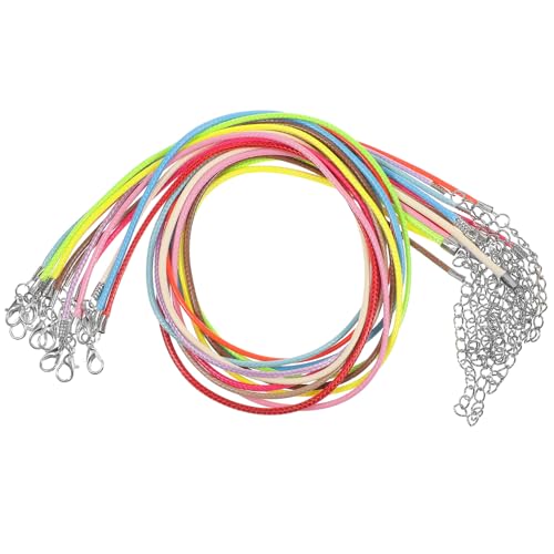 10 Stück Lederband für Ketten, 2 mm 50cm Mischfarbe Lederband mit Verschluss Geflochtene Gewachste Halsketten Schnur für Damen Herren DIY Armband, Halskette, Schmuckherstellung 10 Stück Lederband für Ketten, 2 mm 50cm Mischfarbe Lederband mit Verschluss Geflochtene Gewachste Halsketten Schnur für Damen Herren DIY Armband, Halskette, Schmuckherstellung von Psyqtsuary