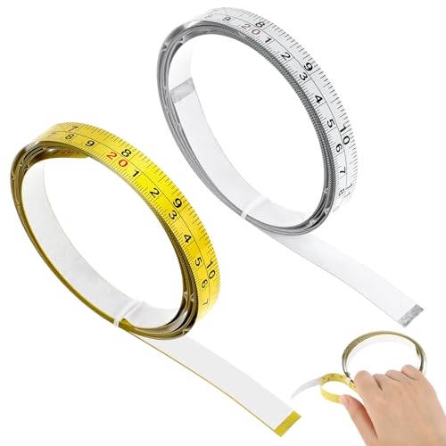 2 Stück Selbstklebendes Maßband, 2m Skalenbandmaß Metall Metrisches Maßband zum Aufkleben, Links Nach Rechts Lesen Maßband für Holzbearbeitung, Malen, Sägen, Nähen, Zeichentisch 2 Stück Selbstklebendes Maßband, 2m Skalenbandmaß Metall Metrisches Maßband zum Aufkleben, Links Nach Rechts Lesen Maßband für Holzbearbeitung, Malen, Sägen, Nähen, Zeichentisch von Psyqtsuary