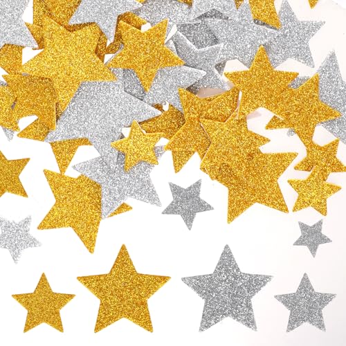 200 Stück Sterne Moosgummi Sticker, Gold Silber Glitzerstern Aufkleber Selbstklebend Stern Glitzer Sticker Glitter Schaumstoff Sticker Moosgummi-Aufkleber Stern Für DIY Basteln Gestalten 200 Stück Sterne Moosgummi Sticker, Gold Silber Glitzerstern Aufkleber Selbstklebend Stern Glitzer Sticker Glitter Schaumstoff Sticker Moosgummi-Aufkleber Stern Für DIY Basteln Gestalten von Psyqtsuary