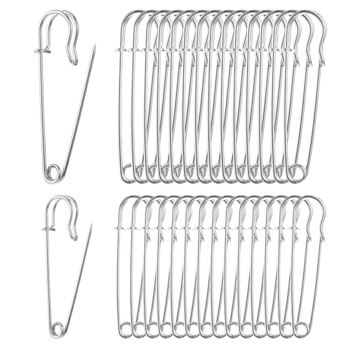 30 Stück Sicherheitsnadeln Groß, 5/6 cm Sicherheitsnadeln Edelstahl Heavy Duty Sicherheitsnadel Robuste Sicherheitsnadeln Safety Pins für Kleidung, Quilten, Kunsthandwerk, Charms, Decken, Röcke, Schal 30 Stück Sicherheitsnadeln Groß, 5/6 cm Sicherheitsnadeln Edelstahl Heavy Duty Sicherheitsnadel Robuste Sicherheitsnadeln Safety Pins für Kleidung, Quilten, Kunsthandwerk, Charms, Decken, Röcke, Schal von Psyqtsuary