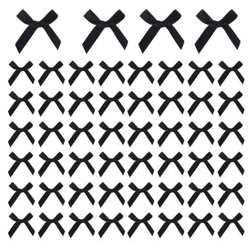 Mini Satinband Schleifen, 100 Stück Ribbon Geschenkschleife Satinband Schwarz Schleife 4x4 cm Kleine Schleifen DIY-Schleifen für DIY Basteln, Geschenk, Nähen, Hochzeit Deko, Halloween Mini Satinband Schleifen, 100 Stück Ribbon Geschenkschleife Satinband Schwarz Schleife 4x4 cm Kleine Schleifen DIY-Schleifen für DIY Basteln, Geschenk, Nähen, Hochzeit Deko, Halloween von Psyqtsuary