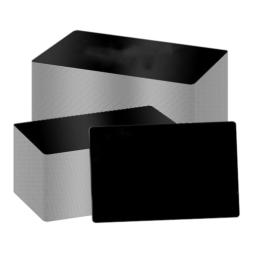 Ptdfjspt 300 Stück Metall-Visitenkarten, Schwarze Metall-Visitenkartenrohlinge für CNC-Graveur, Lasergravur, Dicke 0,2 mm Ptdfjspt 300 Stück Metall-Visitenkarten, Schwarze Metall-Visitenkartenrohlinge für CNC-Graveur, Lasergravur, Dicke 0,2 mm von Ptdfjspt