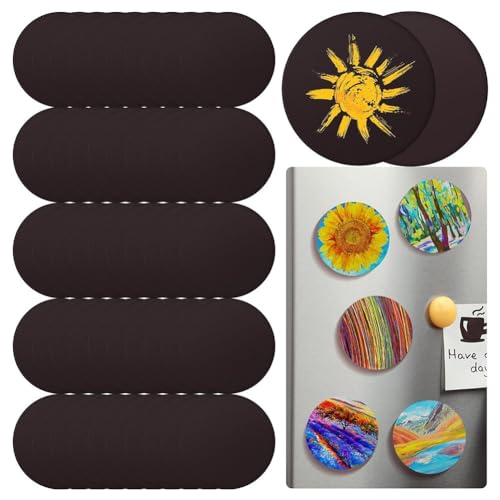 Ptdfjspt 50 Stück Magnetische Gemälde auf Leinwand, 7,6 Cm, Kleine Leinwand für Kühlschrank-Aufbewahrungsschränke, Aquarell-Acrylfarben-Kunst Ptdfjspt 50 Stück Magnetische Gemälde auf Leinwand, 7,6 Cm, Kleine Leinwand für Kühlschrank-Aufbewahrungsschränke, Aquarell-Acrylfarben-Kunst von Ptdfjspt