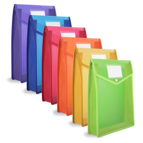 Ptdfjspt 6-Teilige Brieftasche mit Druckknöpfen, Dokumententaschen, Umschlag-Aktenordner mit Knopfverschluss und Kartenfach von Ptdfjspt