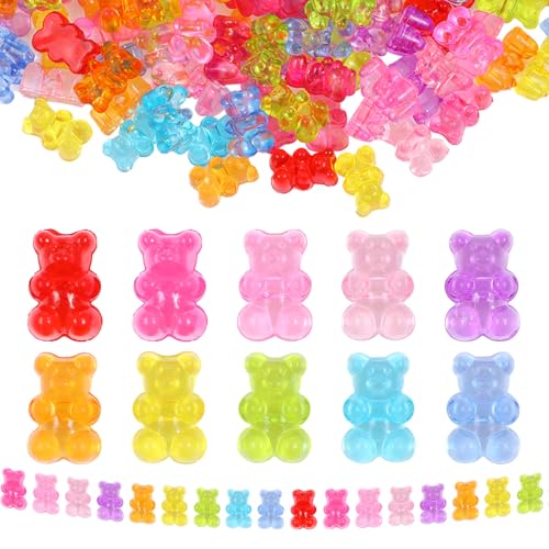 Ptwola 200 Stück Acryl Bären Süßigkeiten Bunte Gummi Bärchen Charm Süße Bären-Loseperlen für Handwerk DIY-Armbänder Halsketten Broschen Ohrringe Tonbasteln Deko-Schmuckset Herstellung Zubehör Ptwola 200 Stück Acryl Bären Süßigkeiten Bunte Gummi Bärchen Charm Süße Bären-Loseperlen für Handwerk DIY-Armbänder Halsketten Broschen Ohrringe Tonbasteln Deko-Schmuckset Herstellung Zubehör von Ptwola