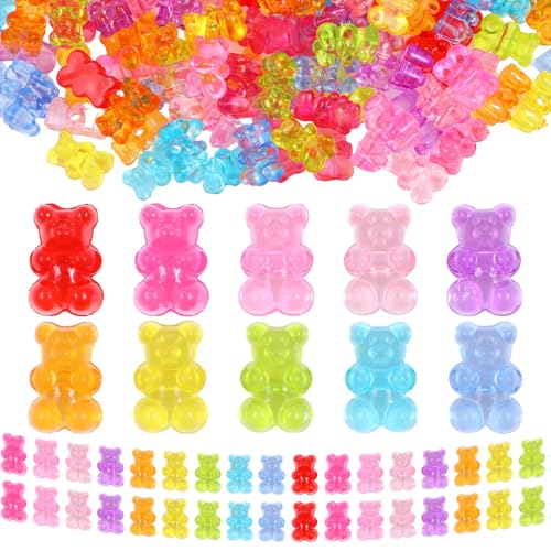 Ptwola 200 Stück Acryl Bären Süßigkeiten Bunte Gummi Bärchen Charm Süße Bären-Loseperlen für Handwerk DIY-Armbänder Halsketten Broschen Ohrringe Tonbasteln Deko-Schmuckset Herstellung Zubehör (300) Ptwola 200 Stück Acryl Bären Süßigkeiten Bunte Gummi Bärchen Charm Süße Bären-Loseperlen für Handwerk DIY-Armbänder Halsketten Broschen Ohrringe Tonbasteln Deko-Schmuckset Herstellung Zubehör (300) von Ptwola