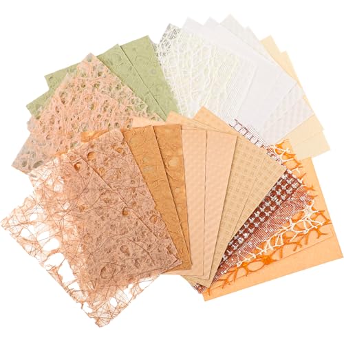 Ptwola 32 Stück Vintage-Scrapbook-Papierzubehör handgefertigt strukturiertes Decoupage-Papier Netzgewebe gemischt spezielles Bastelpapier für Scrapbooking Verzierungen DIY Zeitschrift Ptwola 32 Stück Vintage-Scrapbook-Papierzubehör handgefertigt strukturiertes Decoupage-Papier Netzgewebe gemischt spezielles Bastelpapier für Scrapbooking Verzierungen DIY Zeitschrift von Ptwola