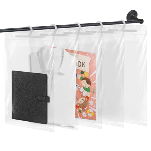 Ptwola 36 Stück hängende Aufbewahrungstaschen, 22,1 x 32 cm, groß, transparent, Kunststoff, wiederverwendbar, wasserdicht, staubdicht, für Klassenzimmer, Bibliotheke, Apotheke Ptwola 36 Stück hängende Aufbewahrungstaschen, 22,1 x 32 cm, groß, transparent, Kunststoff, wiederverwendbar, wasserdicht, staubdicht, für Klassenzimmer, Bibliotheke, Apotheke von Ptwola