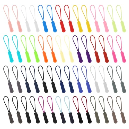 Ptwola 56 Stück Reißverschlussschieber 28 Farben Bunte Nylon-Zugschnur Ersatz-Reißverschluss-Lasche für Gepäck, Rucksäcke, Jacken, Geldbörsen, Handtaschen, Sweatshirt Ptwola 56 Stück Reißverschlussschieber 28 Farben Bunte Nylon-Zugschnur Ersatz-Reißverschluss-Lasche für Gepäck, Rucksäcke, Jacken, Geldbörsen, Handtaschen, Sweatshirt von Ptwola