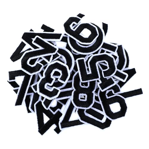 Ptwola 72 Stück Aufbügler mit Buchstaben und Zahlen schwarzes Alphabet bestickter Namensaufnäher Stoff individuell verzierung Aufnäher Aufkleber DIY-Zubehör für Kleidung Jacken Jeans Buchstaben Socken Ptwola 72 Stück Aufbügler mit Buchstaben und Zahlen schwarzes Alphabet bestickter Namensaufnäher Stoff individuell verzierung Aufnäher Aufkleber DIY-Zubehör für Kleidung Jacken Jeans Buchstaben Socken von Ptwola