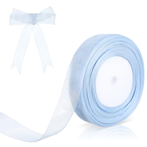 Satin-Bastelband, 10,2 cm, 2 Stück, Polyesterband für handgefertigte Rosen, hellblaue Bänder, Satin-Stoff, Seide für Geschenkverpackungen, Schleifen, Herstellung für Blumenstrauß, Hochzeit, Party Satin-Bastelband, 10,2 cm, 2 Stück, Polyesterband für handgefertigte Rosen, hellblaue Bänder, Satin-Stoff, Seide für Geschenkverpackungen, Schleifen, Herstellung für Blumenstrauß, Hochzeit, Party von Ptwola