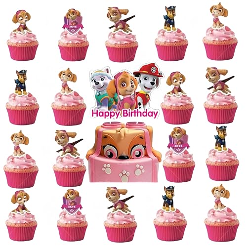 25 PCS Cake Decoration, Theme Cake Decoration, Birthday Cake Topper for Kids Baby Party, Birthday Party Cake Decoration Supplies von Ptydecta