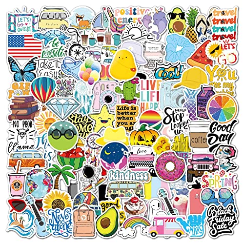 100 Stück Stickers Aesthetic，Sticker Set Vsco丨Wasserfeste Vinyl StickerSet åsthetische Aufkleber Set Sticker ästhetik für Laptop，Wasserflaschen，Skateboard，Helm usw von Ptyism