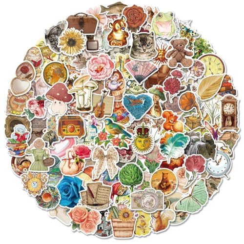 Ptyism 200 Stück Vintage-Aufkleber,Aufkleber Vintage丨Wasserfeste Aufkleber,Wasserdicht Vinyl Stickers Vinyl Sticker set Für Sticker Laptop,Sammelalbum,Gitarre,Tasse,Wasserflasche,Mobiltelefon usw Ptyism 200 Stück Vintage-Aufkleber,Aufkleber Vintage丨Wasserfeste Aufkleber,Wasserdicht Vinyl Stickers Vinyl Sticker set Für Sticker Laptop,Sammelalbum,Gitarre,Tasse,Wasserflasche,Mobiltelefon usw von Ptyism