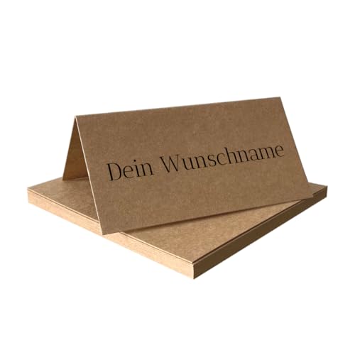 PuK Tischkarten personalisiert braun | Individuelle Namen eingedruckt | Tischkärtchen Kraftpapier Hochzeit Geburtstag | Personalisierte Namenskarten | Tischkarten Kraftpapier Braun PuK Tischkarten personalisiert braun | Individuelle Namen eingedruckt | Tischkärtchen Kraftpapier Hochzeit Geburtstag | Personalisierte Namenskarten | Tischkarten Kraftpapier Braun von PuK Krämmer GmbH