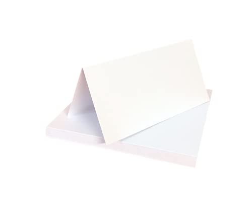 Tischkarten weiß blanko unbedruckt 100 Stück | 50, 100, 200 Stück Set | Tischkarten, Namensschilder, Platzkarten | für Hochzeit, Geburtstag uvm | selbst beschriften (100) von PuK Krämmer GmbH