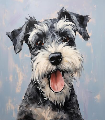 PuPLUm Malen Nach Zahlen DIY Handgemalt ölgemäLde Kits Geschenk für Erwachsene Schnauzer-Hund Paint by Numbers Geburtstag Home Haus Deko,40x50cm PuPLUm Malen Nach Zahlen DIY Handgemalt ölgemäLde Kits Geschenk für Erwachsene Schnauzer-Hund Paint by Numbers Geburtstag Home Haus Deko,40x50cm von PuPLUm