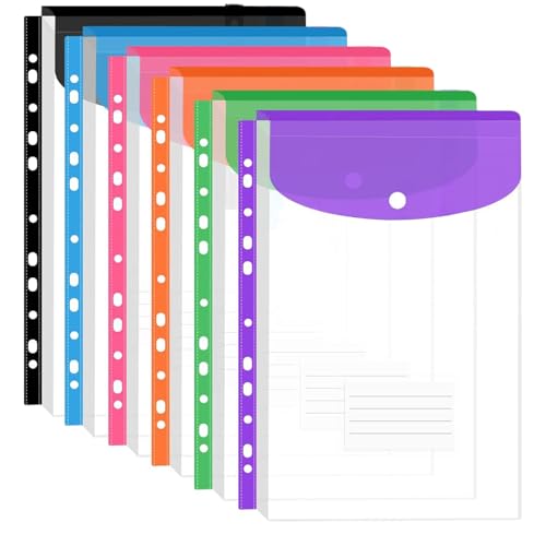 6 Stück Dokumententasche A4 Wasserdicht Sammelmappen Kunststoff Dokument Dateien Popper Brieftaschen mit Knopfverschluss und Etikett Tasche für Haus, Büro und Schule 6 Stück Dokumententasche A4 Wasserdicht Sammelmappen Kunststoff Dokument Dateien Popper Brieftaschen mit Knopfverschluss und Etikett Tasche für Haus, Büro und Schule von Pubiao