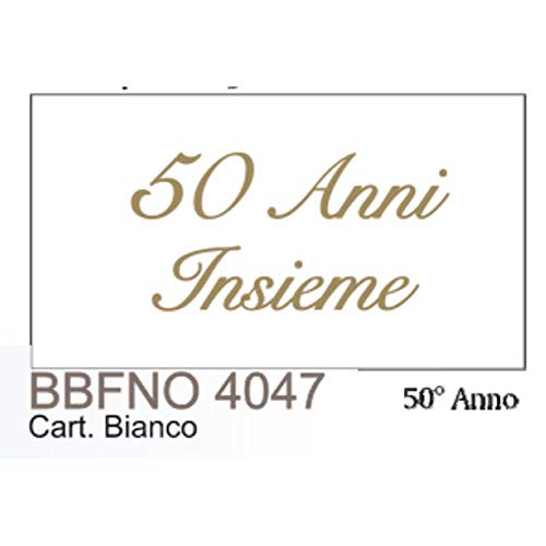100 Stück Zettel Karte Bonboniere Hochzeit D Gold 50 Jahre Collection von Publilancio srl