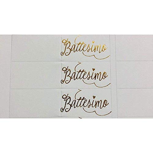 100 Stück Zettel Karte Bonboniere Taufe Gold Druck Heiß von Homry