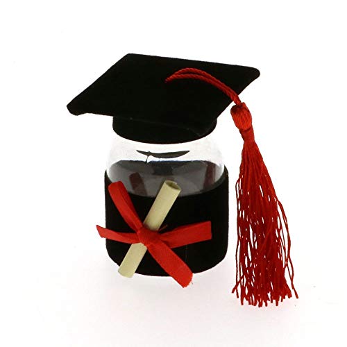 Publilancio srl 12 Stück Flaschen für Schulabschluss, Schwarz mit Touch, Gastgeschenk Publilancio srl 12 Stück Flaschen für Schulabschluss, Schwarz mit Touch, Gastgeschenk von Publilancio srl