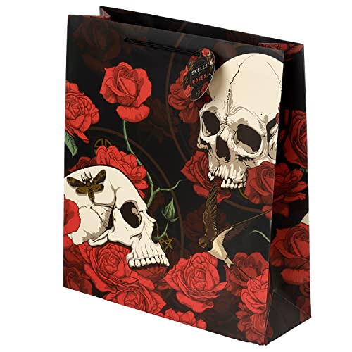 Geschenktüte - Schädel und Rosen - rote Rosen - XL Geschenktüte - Schädel und Rosen - rote Rosen - XL von Puckator