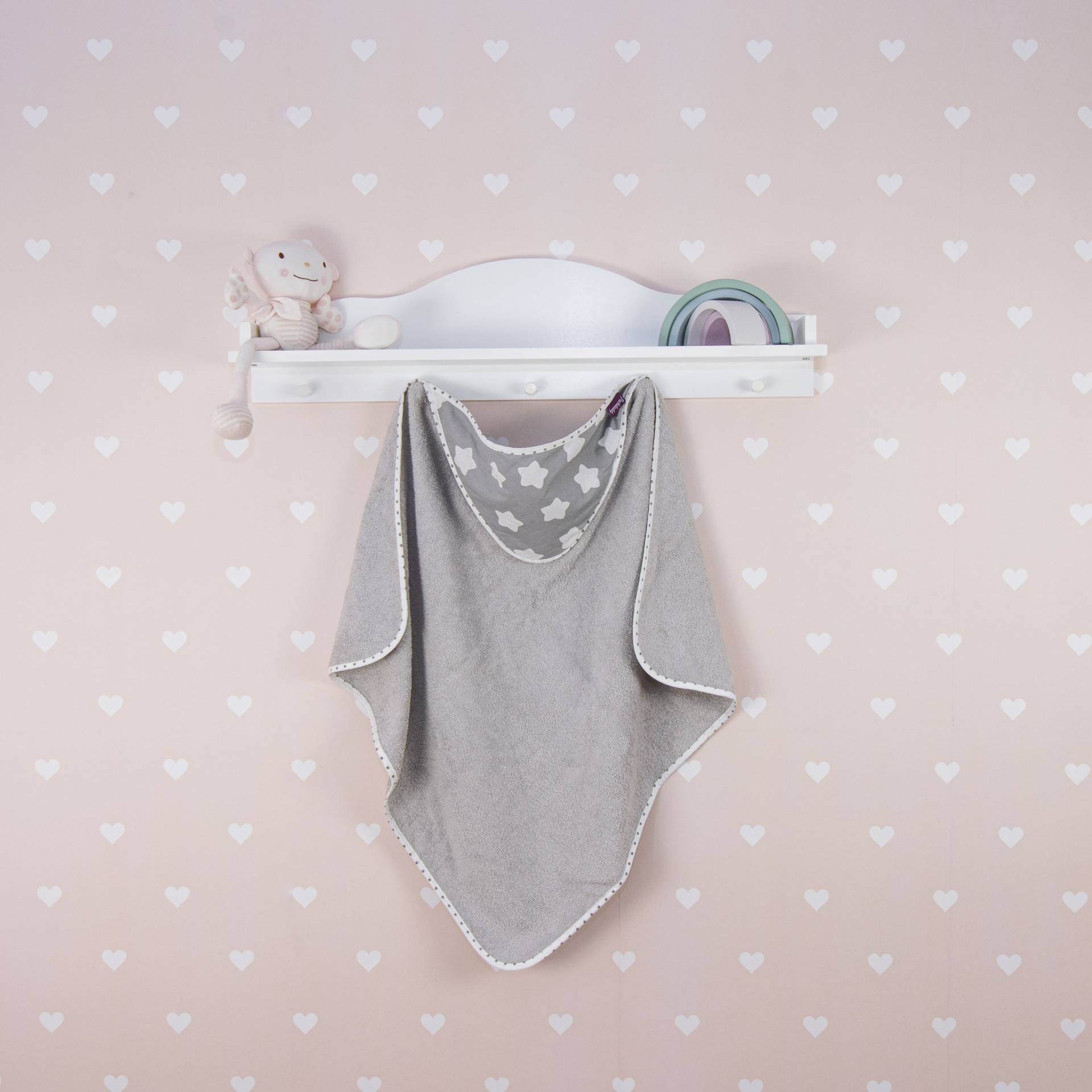 Puckdaddy Kapuzenhandtuch Finja 80x78cm Baby Handtuch Mit Sterne Motiv in Grau Puckdaddy Kapuzenhandtuch Finja 80x78cm Baby Handtuch Mit Sterne Motiv in Grau von PuckdaddyShop