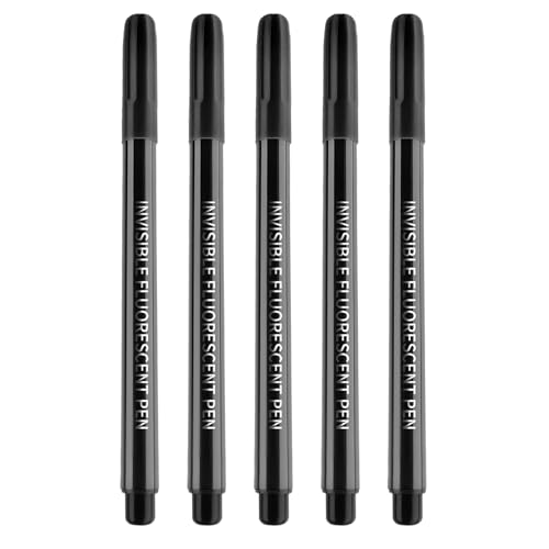 5 Stück unsichtbare fluoreszierende Stifte, unsichtbarer Marker, Stift für Kindergeburtstag, Weihnachten, Party, Gefälligkeitsstift zum Markieren und Hervorheben 5 Stück unsichtbare fluoreszierende Stifte, unsichtbarer Marker, Stift für Kindergeburtstag, Weihnachten, Party, Gefälligkeitsstift zum Markieren und Hervorheben von Puco