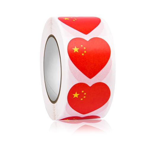 Puco 250/500 Stück China Flaggen Aufkleber Herz Siegeletiketten Geschenkverpackungsetiketten Aufkleber für Geschenktüten rote Umschläge Einladungen Geschenkverpackungsaufkleber Puco 250/500 Stück China Flaggen Aufkleber Herz Siegeletiketten Geschenkverpackungsetiketten Aufkleber für Geschenktüten rote Umschläge Einladungen Geschenkverpackungsaufkleber von Puco