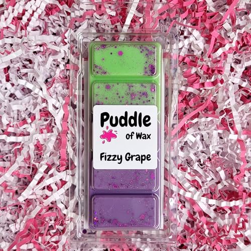 Puddle of Wax - Fizzy Grape Sojawachs Schmelzwachs, 50 g, fruchtiger Duft, veganfreundlich, hergestellt in Großbritannien von Puddle of Wax