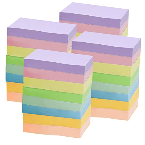 Haftnotizen, 1600 Blatt Farbige Haftnotizen, 8 Farben Selbstklebende Klebezettel 76 x 25 mm Super Sticky Notes für Büro Zuhause Schule Sitzung von Puedno