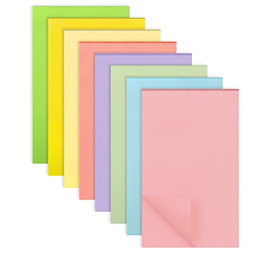 Haftnotizen, 400 Blatt Bunte Sticky Notes, 8 Farben Super Sticky Notes 76 x 127 mm Selbstklebende Klebezettel für Büro Zuhause Schule Sitzung von Puedno