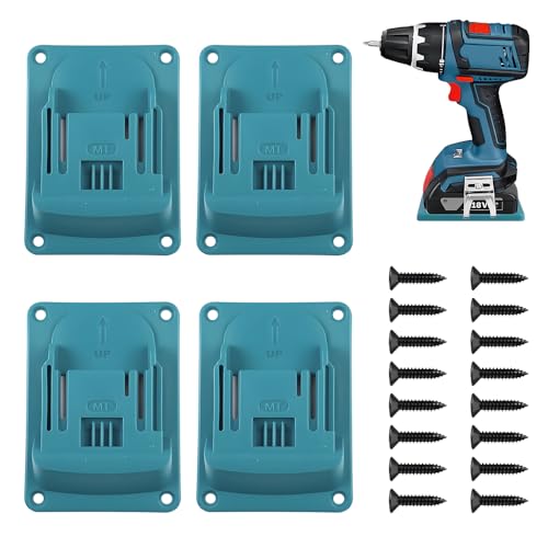 Puedno Wandhalterung Werkzeughalter für Makita 18V, Elektrowerkzeug Bohrerhalter Wandhalterung mit 16 Schrauben, Bohrwerkzeuge Halterung ür Werkstatt und Garage, 14.4/18V, 4 Stück Puedno Wandhalterung Werkzeughalter für Makita 18V, Elektrowerkzeug Bohrerhalter Wandhalterung mit 16 Schrauben, Bohrwerkzeuge Halterung ür Werkstatt und Garage, 14.4/18V, 4 Stück von Puedno