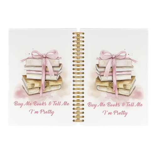 Pugwak Adrettes rosa BowJournal Notizbuch, "Buy Me Books And Tell Me I'm Pretty", College-Notizbücher, College, liniert für Arbeit, Schule, Geschenke für Mädchen und Frauen, Bürobedarf, Hardcover Pugwak Adrettes rosa BowJournal Notizbuch, "Buy Me Books And Tell Me I'm Pretty", College-Notizbücher, College, liniert für Arbeit, Schule, Geschenke für Mädchen und Frauen, Bürobedarf, Hardcover von Pugwak