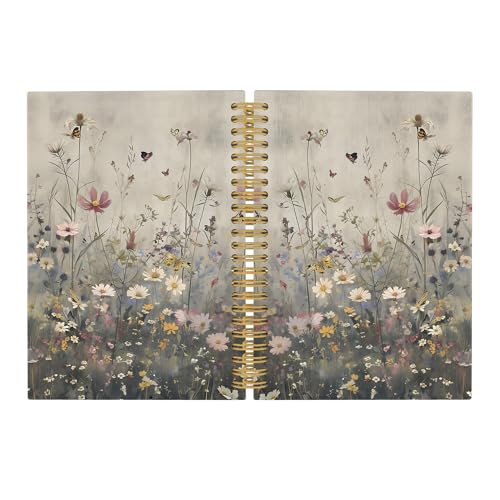 Pugwak Notizbuch mit Vintage-Blumenmuster, Retro, Cottagecore Wildblumen, ästhetische Notizbücher, College, liniert für Arbeit, Schule, Blumengeschenke für Frauen, Bürobedarf, Hardcover Pugwak Notizbuch mit Vintage-Blumenmuster, Retro, Cottagecore Wildblumen, ästhetische Notizbücher, College, liniert für Arbeit, Schule, Blumengeschenke für Frauen, Bürobedarf, Hardcover von Pugwak