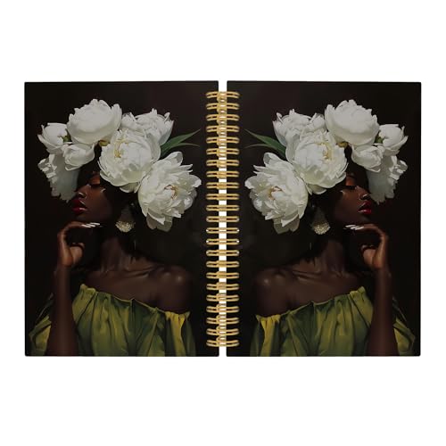 Pugwak Schwarzes Frauen-Tagebuch-Notizbuch – Afrikanische Notizbücher mit Blumenmuster, College, liniert für Arbeit, Schule, afrikanische Geschenke für schwarze Frauen, Bürobedarf Pugwak Schwarzes Frauen-Tagebuch-Notizbuch – Afrikanische Notizbücher mit Blumenmuster, College, liniert für Arbeit, Schule, afrikanische Geschenke für schwarze Frauen, Bürobedarf von Pugwak
