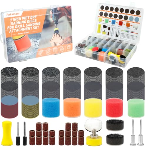 331 Stück Nassschleifpapier Klett 25mm Körnung 60-10000 Schleifpapier für Akkuschrauber/Bohrmaschine Schleifpads Grob-Fein Wasserschleifpapier für Auto, Metall, Holz, Farbe 331 Stück Nassschleifpapier Klett 25mm Körnung 60-10000 Schleifpapier für Akkuschrauber/Bohrmaschine Schleifpads Grob-Fein Wasserschleifpapier für Auto, Metall, Holz, Farbe von Pukamam