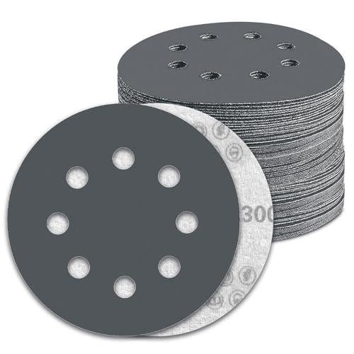 Pukamam 100 Stück 12,7 cm Nass- und Trockenschleifscheiben, Körnung 3000, Klettverschluss, 8 Löcher, Siliziumkarbid-Exzenterschleifer, Schleifpapier Pukamam 100 Stück 12,7 cm Nass- und Trockenschleifscheiben, Körnung 3000, Klettverschluss, 8 Löcher, Siliziumkarbid-Exzenterschleifer, Schleifpapier von Pukamam