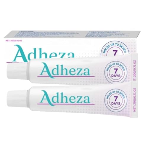 Adheza Dental Adhesive, Adheza Dental Original, 𝐀𝐝𝐡𝐞𝐳𝐚 Denture Fixative, Thermoplastic Denture Adhesive, Strong Hold 𝐃𝐞𝐧𝐭𝐮𝐫𝐞 Fixative for Daily Women Men Adults (2) von Pukmqu