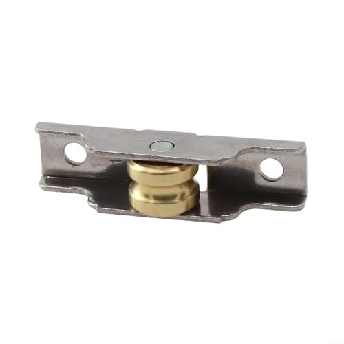 Pumixiy Schiebetür-Riemenscheibe, Edelstahl-Türen, Kupferrad, Vintage-Bildschirm, Hardware, Schubladen, Möbelbeschläge, Stahl, für Duschstangen, Schrank, Glas (12 mm Einzelnut) von Pumixiy