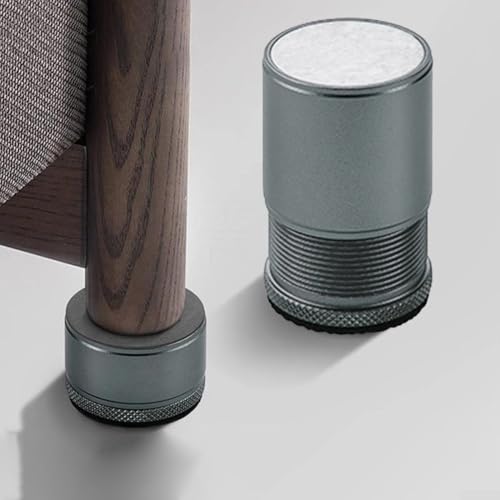 Pumixiy Sofas Möbelerhöhungen, 4 Stück, höhenverstellbar, für 4779 cm, rutschfeste Möbelbeine, verstellbare Betten, Erhöhungen, Stühle, Schränke (grau) von Pumixiy
