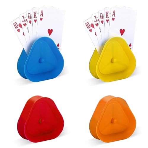 Pumuky 4-teiliges Kartenhalter, Kunststoff, Kartenhalter für Spielkarten, für Männer, Frauen und ältere Menschen LRPKQ-4 von Pumuky