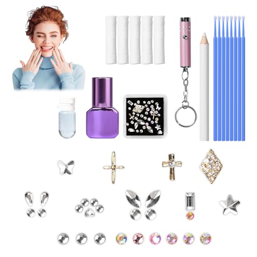 Pumwoy DIY Zahn Edelstein Kit, Zahnschmuck Set mit Kleber, Tooth Gem Kit, Zahnstein Schmuck DIY Zahn Gem Kit Zahnverzierungs für Dekoration Abnehmbare Zahnverzierung Pumwoy DIY Zahn Edelstein Kit, Zahnschmuck Set mit Kleber, Tooth Gem Kit, Zahnstein Schmuck DIY Zahn Gem Kit Zahnverzierungs für Dekoration Abnehmbare Zahnverzierung von Pumwoy