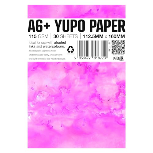 Punkcards Yupo Papier – Alkoholtinten – Yupo Papier A6 – Kunstpapier mit Alkoholtinte – für Künstler und Maler – 30 Blatt – 115 g/m² – A6+ – 112,5 mm x 160 mm Punkcards Yupo Papier – Alkoholtinten – Yupo Papier A6 – Kunstpapier mit Alkoholtinte – für Künstler und Maler – 30 Blatt – 115 g/m² – A6+ – 112,5 mm x 160 mm von Punkcards