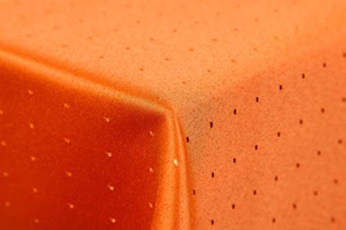 Punkte Damast Tischdecke 180 rund von First-Tex *Terracotta* von Punkte