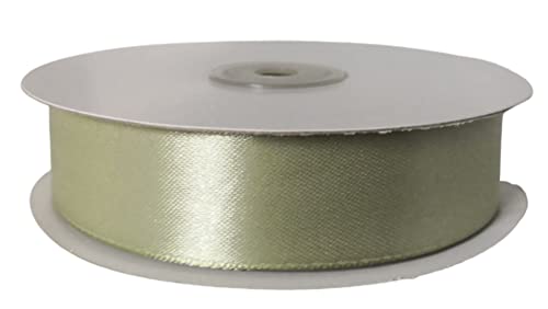 Doppelseitiges Satinband, 25 mm, Rolle à 50 m, Salbeigrün (CK) von PuntoCasaStore