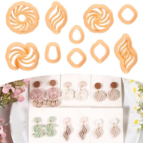 Puocaon Boho-Polymer-Ton-Ausstechformen – 10 Stück böhmische Quasten, Tonschneider für Ohrringherstellung, Boho-Schneider, organische Form, Ohrringherstellungs-Set für Schmuckdesign Puocaon Boho-Polymer-Ton-Ausstechformen – 10 Stück böhmische Quasten, Tonschneider für Ohrringherstellung, Boho-Schneider, organische Form, Ohrringherstellungs-Set für Schmuckdesign von Puocaon